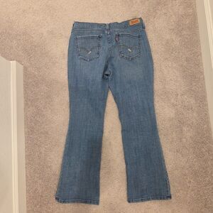 Levi's 515 Bootcut Embellished Back Pockets Denim Blue Jeans Womens Size 29x30